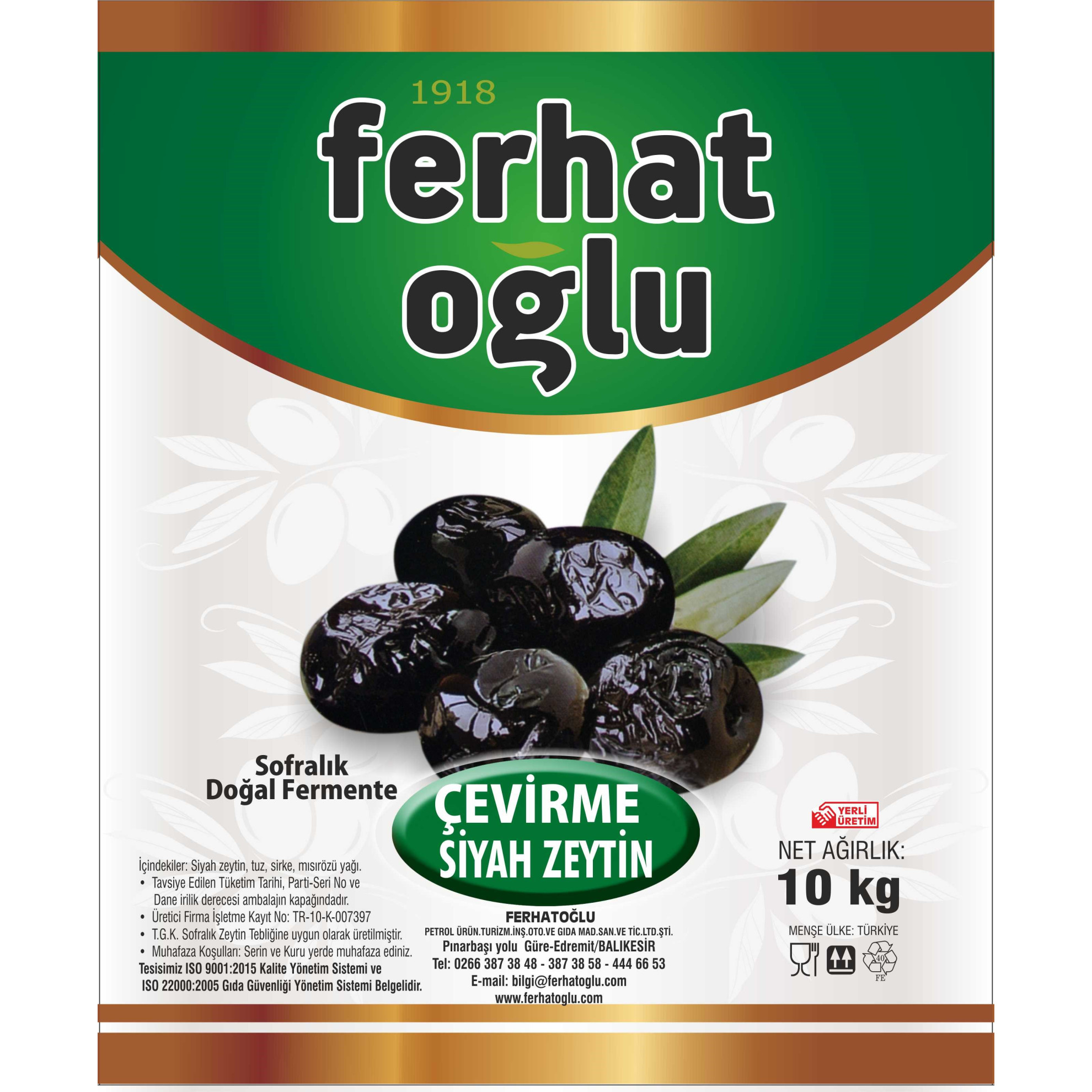 SİYAH ÇEVİRME 3 NO  - 10 KG TENEKE